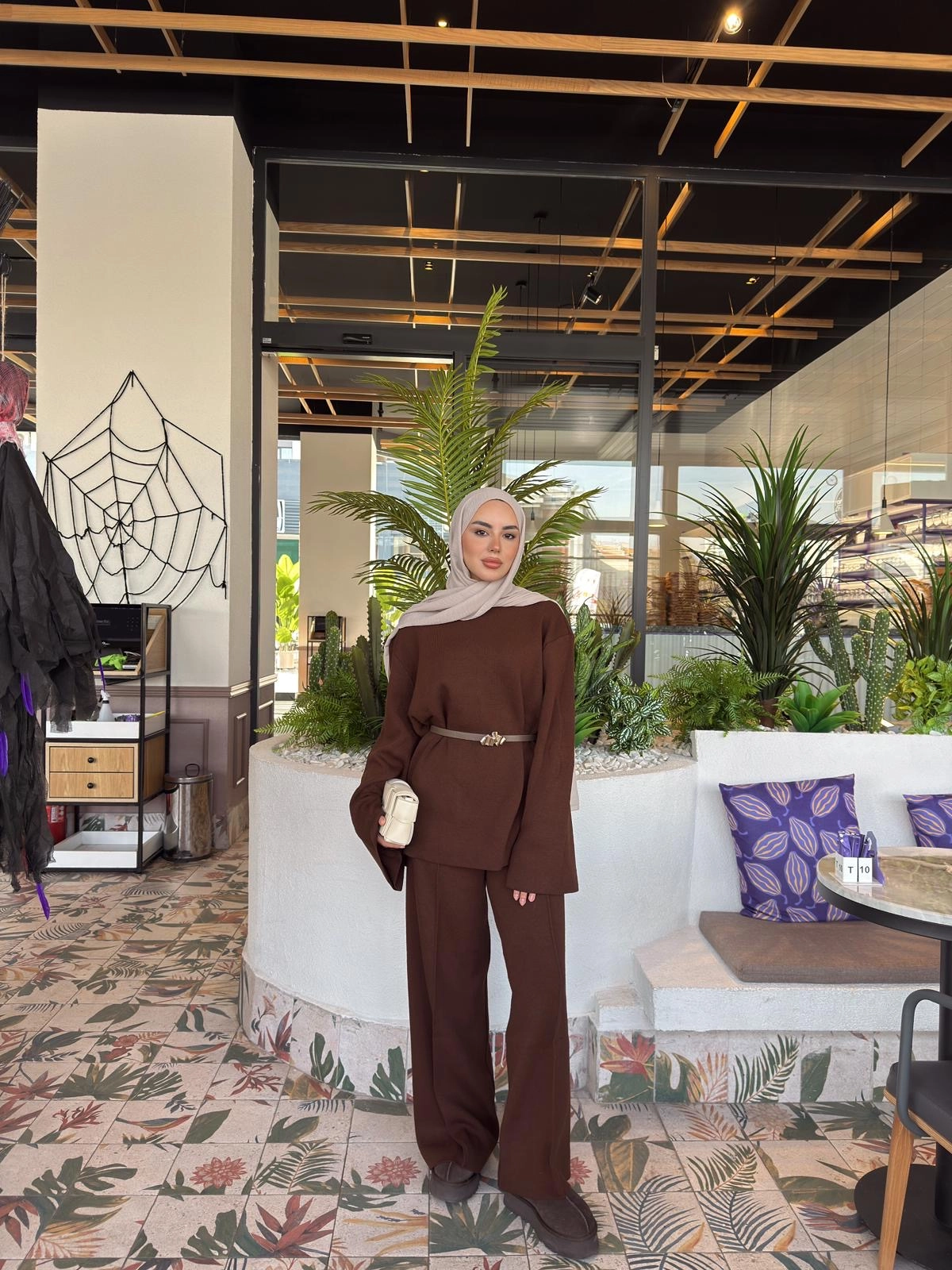 Kahverengi Meysa Triko Takım 2501