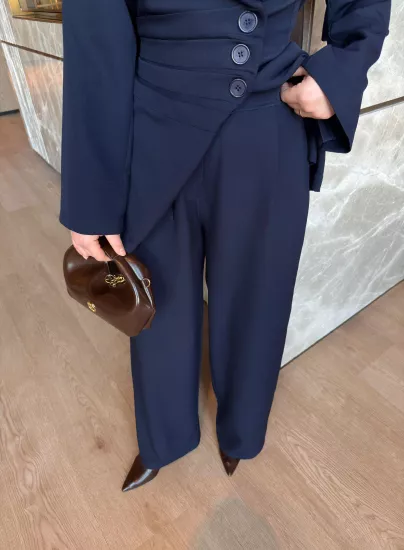 LACİVERT PALOZZO PANTOLON 0221
