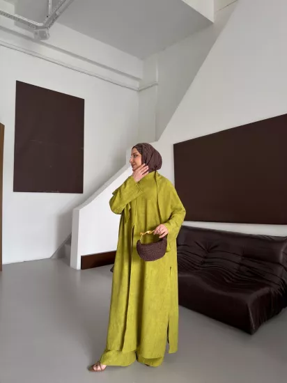 YAĞ YEŞİLİ İBİZA KETEN  TAKIM 6171