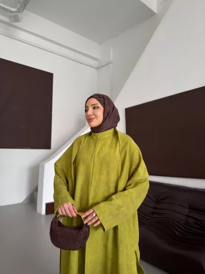 YAĞ YEŞİLİ İBİZA KETEN  TAKIM 6171