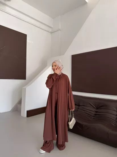 MİA SANDY ÜÇLÜ TAKIM 6181 KAHVE 