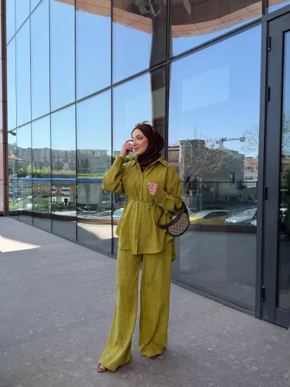 YAĞ YEŞİLİ RİVA KETEN TAKIM 6158﻿