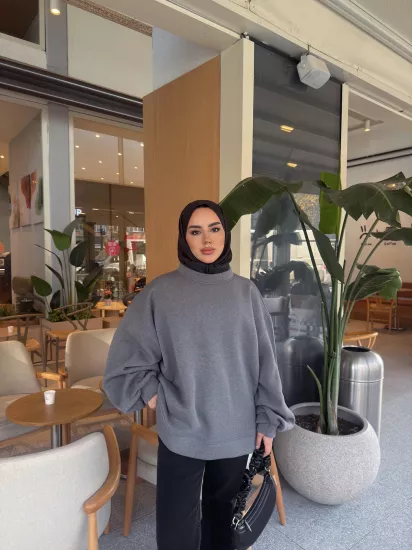 ANTRASİT ALİNA BASİC SWEAT 1197