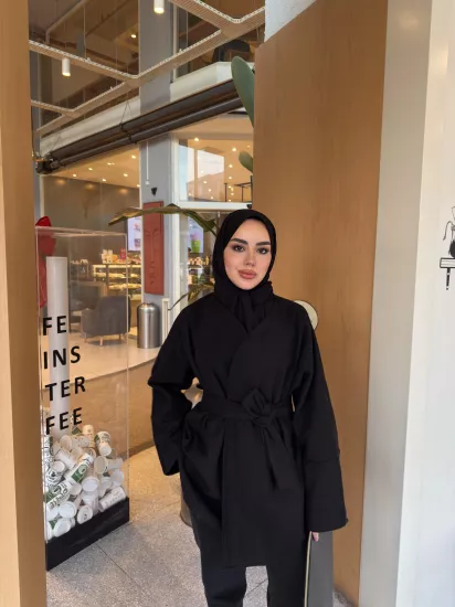 SİYAH  BASİC  KAŞE CEKET 204