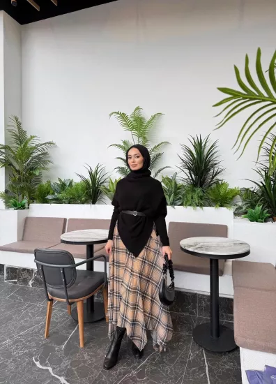 ASİMETRİK BEJ ETEK 207