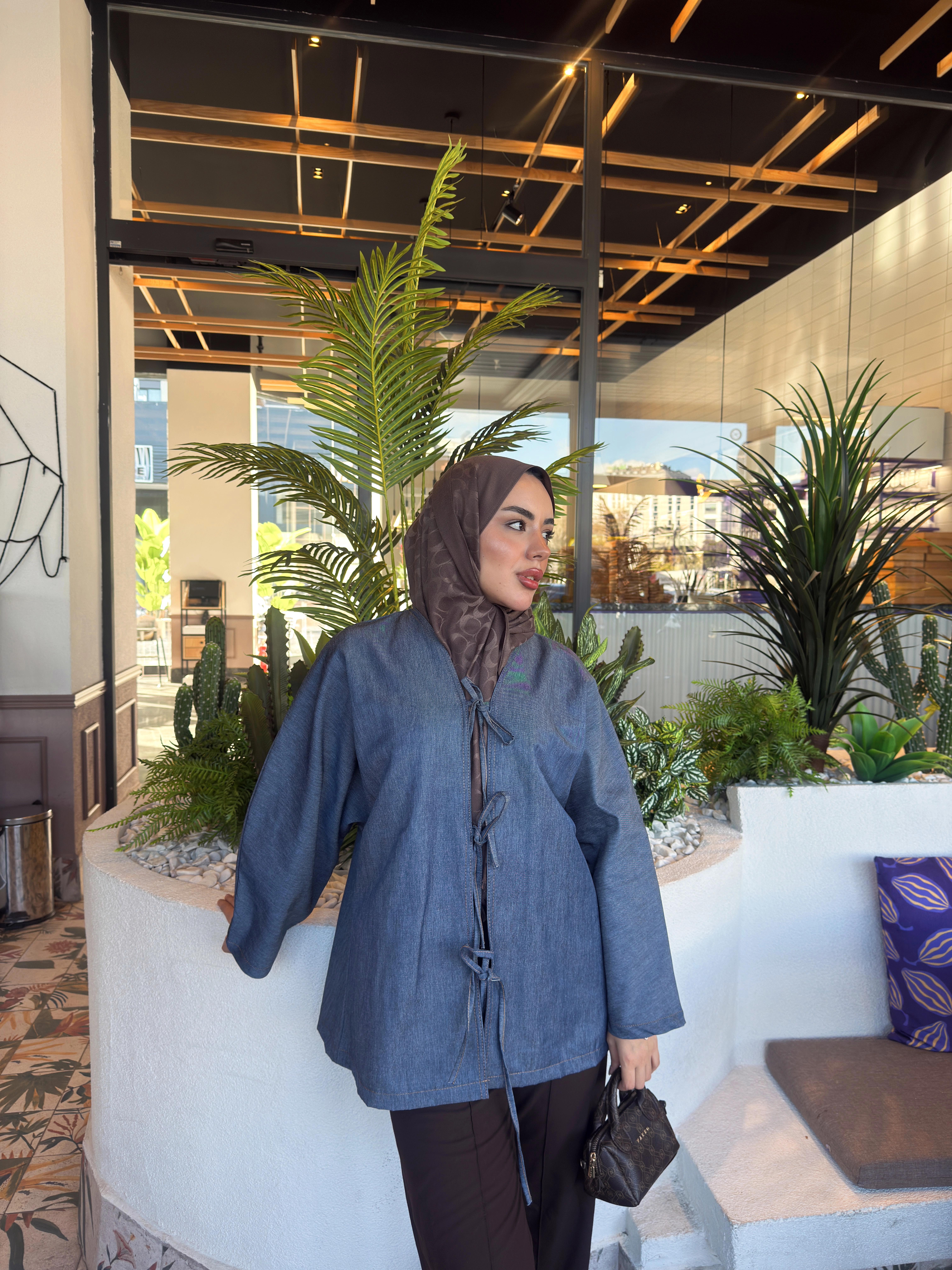 ÜÇ FİYONKLU KOT CEKET 1116 