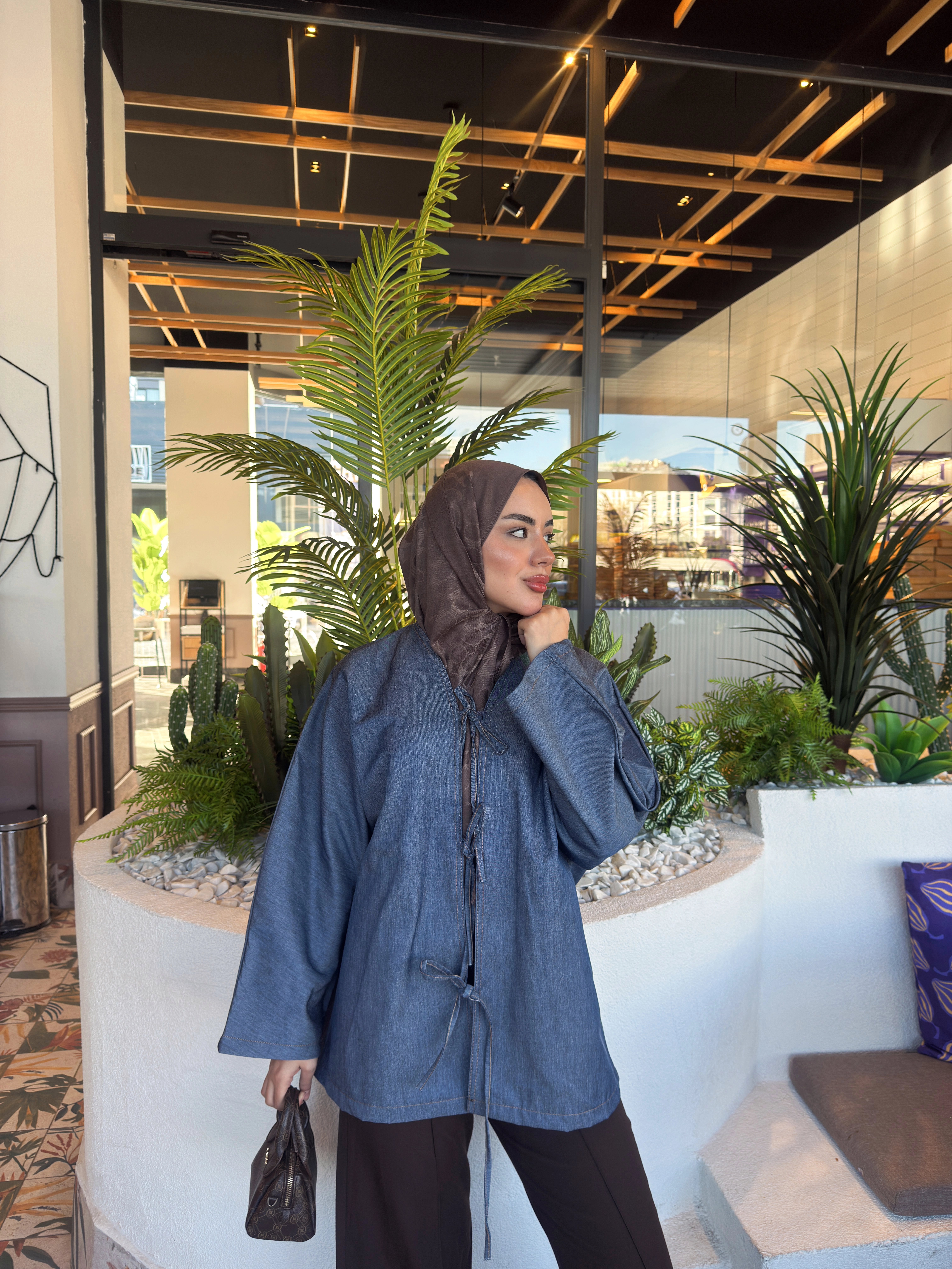 ÜÇ FİYONKLU KOT CEKET 1116 