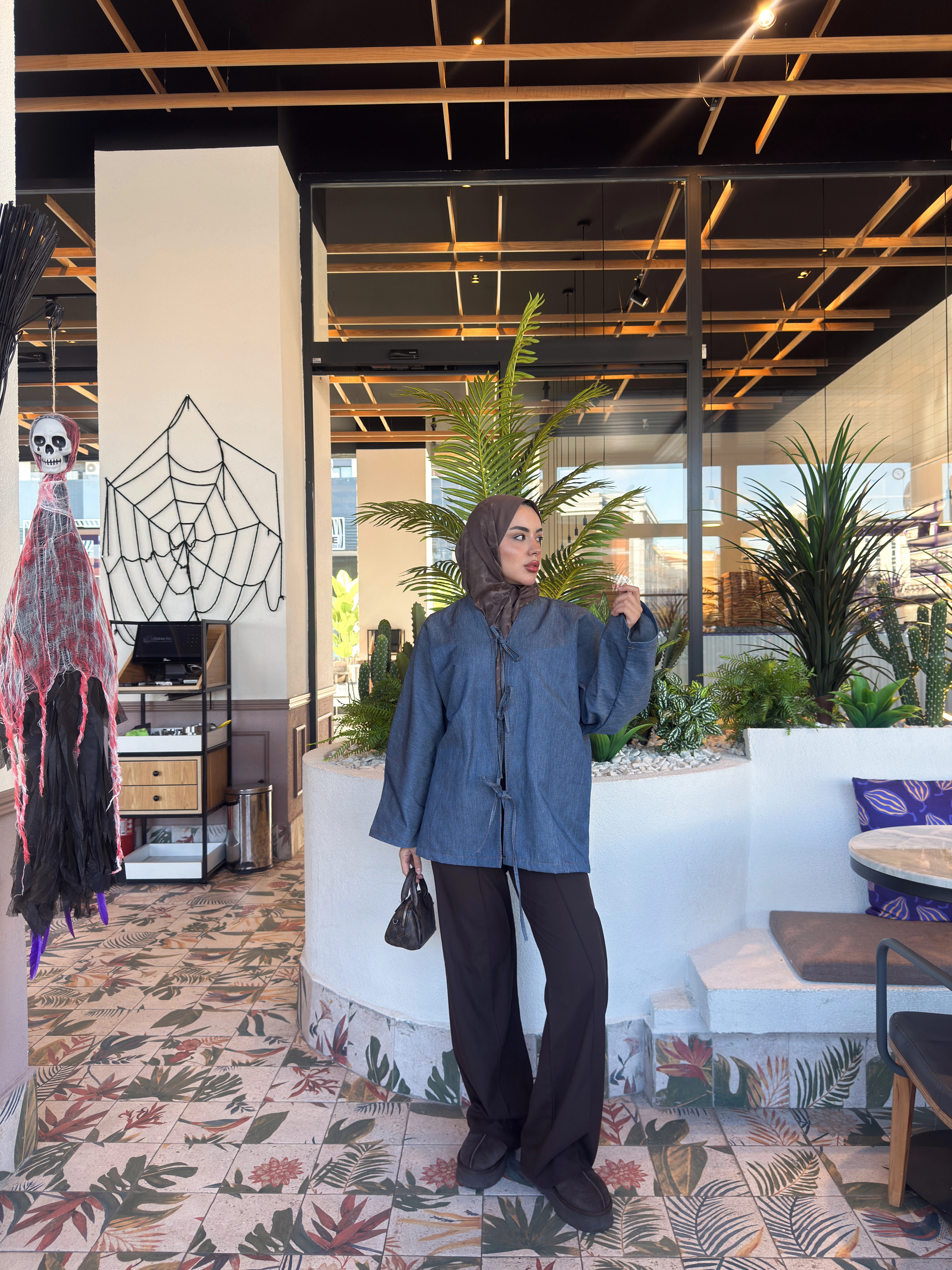 ÜÇ FİYONKLU KOT CEKET 1116 