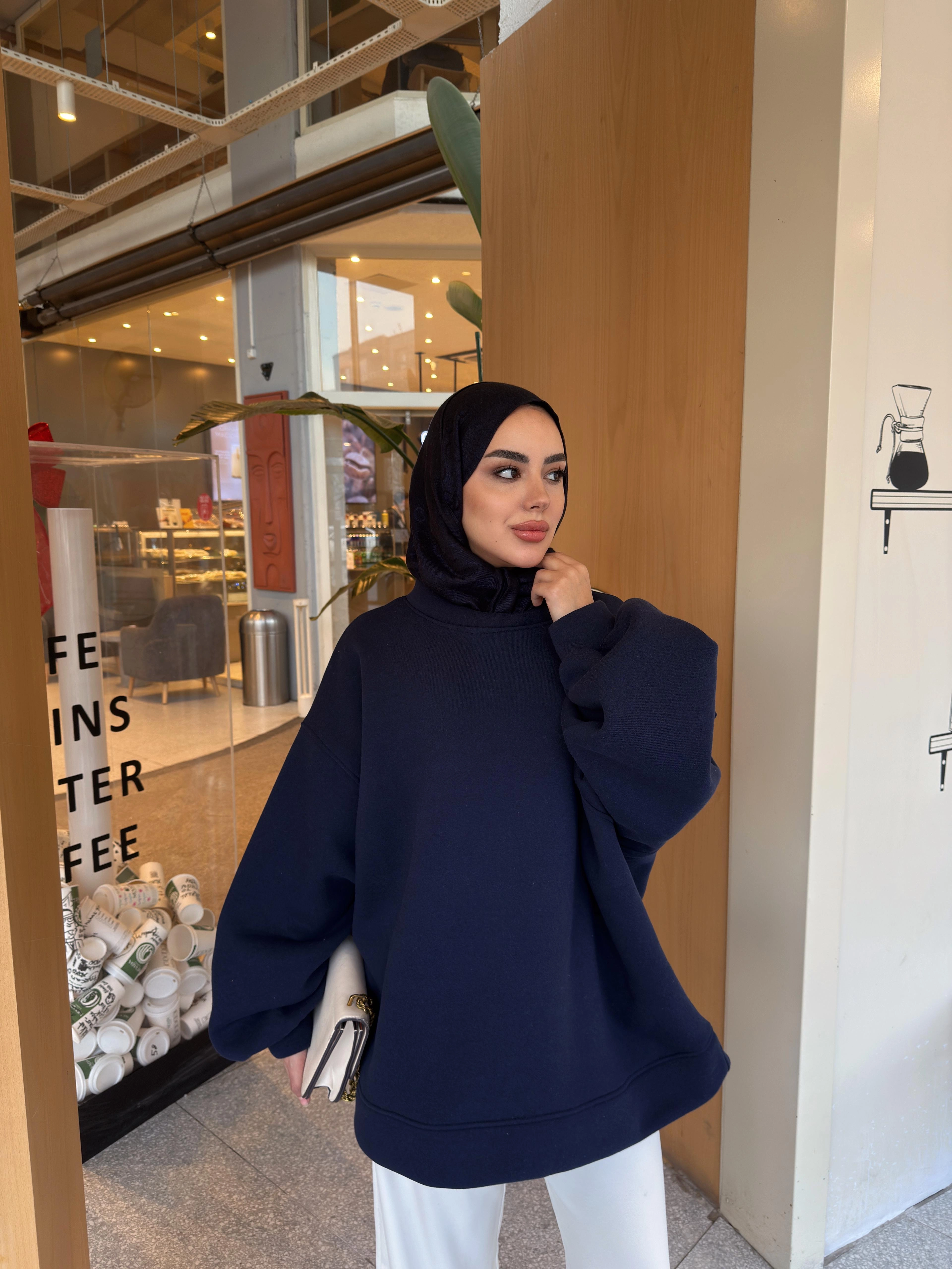 LACİVERT ALİNA BASİC SWEAT 1197