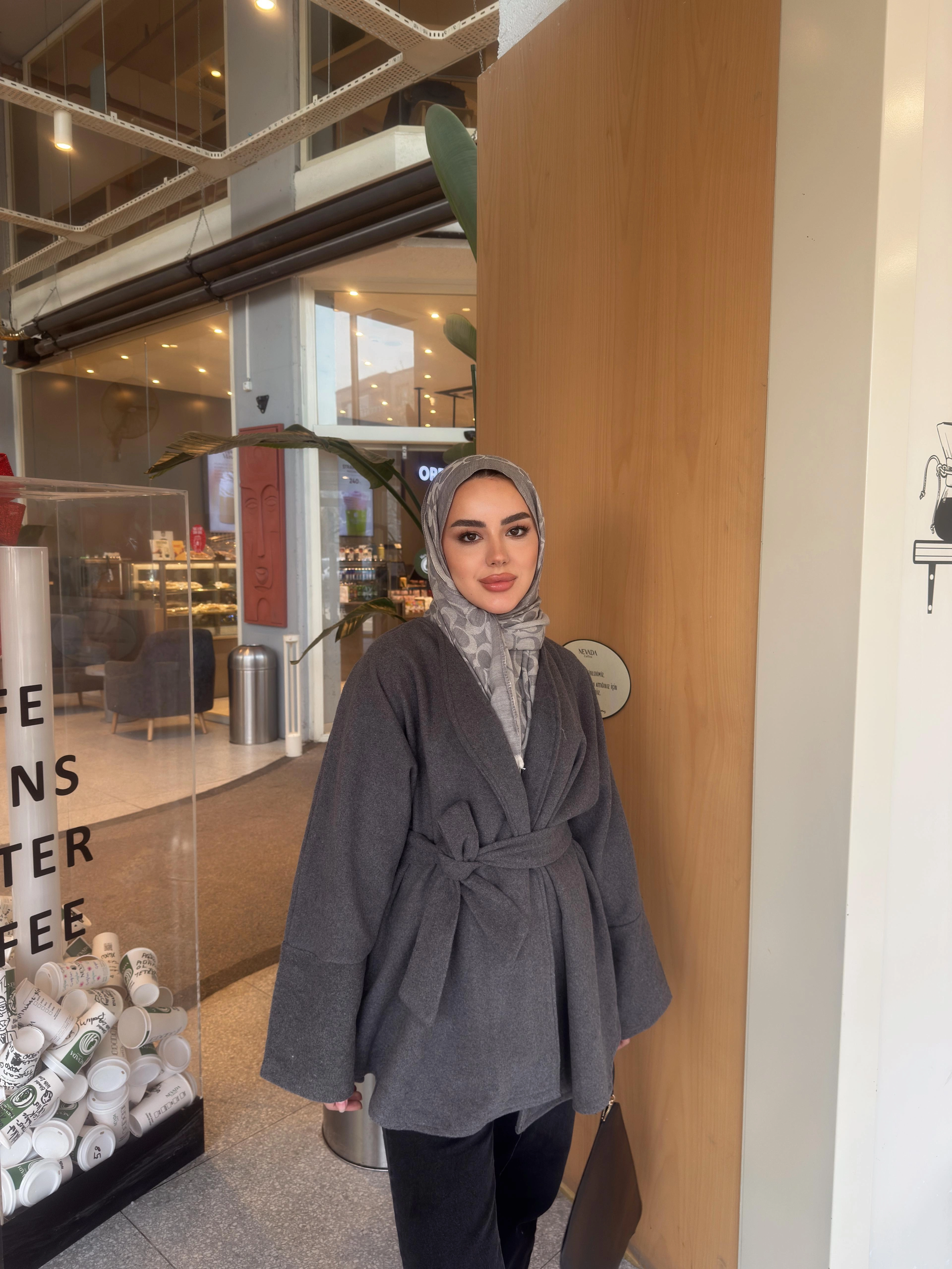 ANTRASİT BASİC  KAŞE CEKET 204