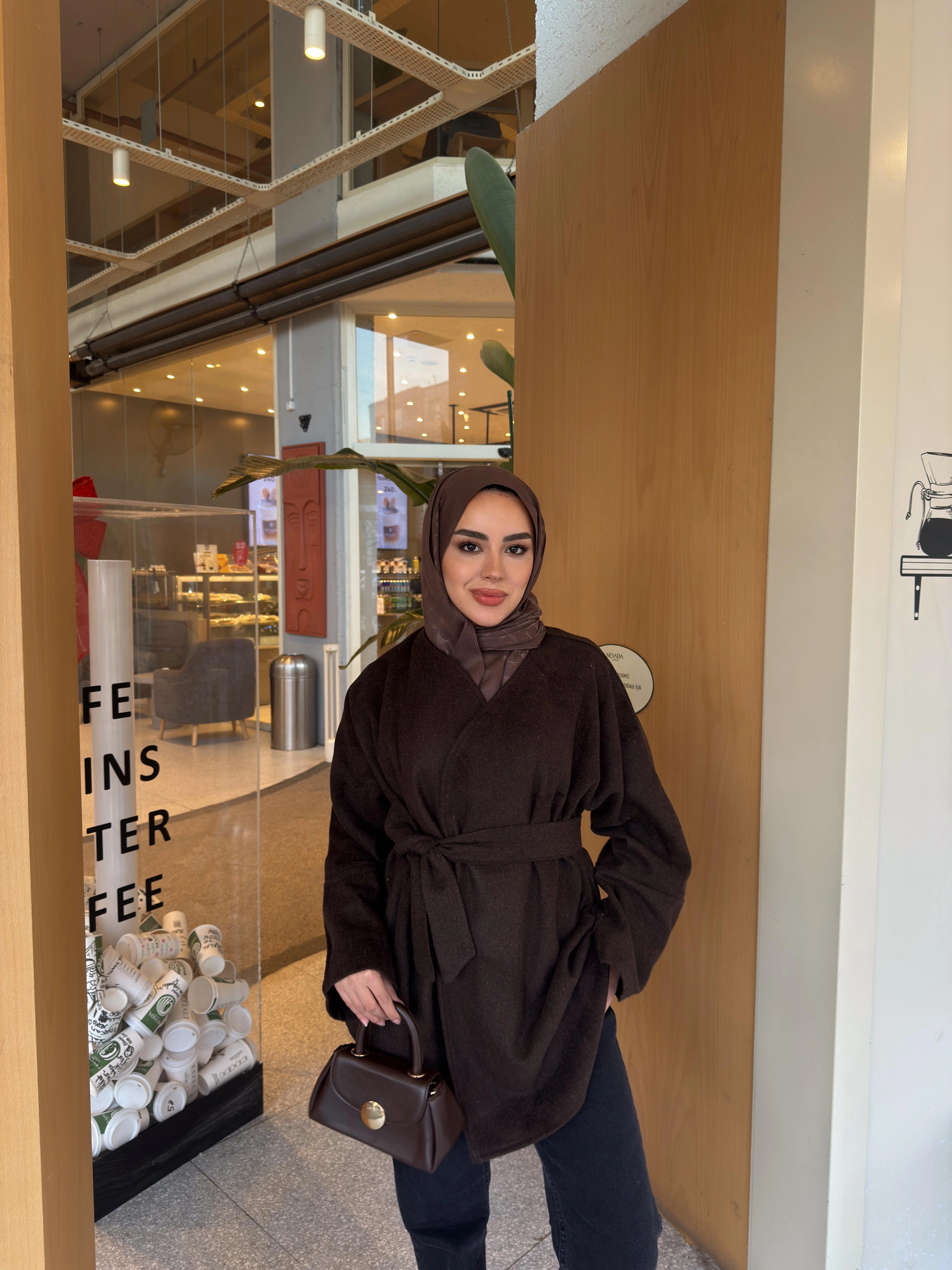 KAHVE BASİC  KAŞE CEKET 204