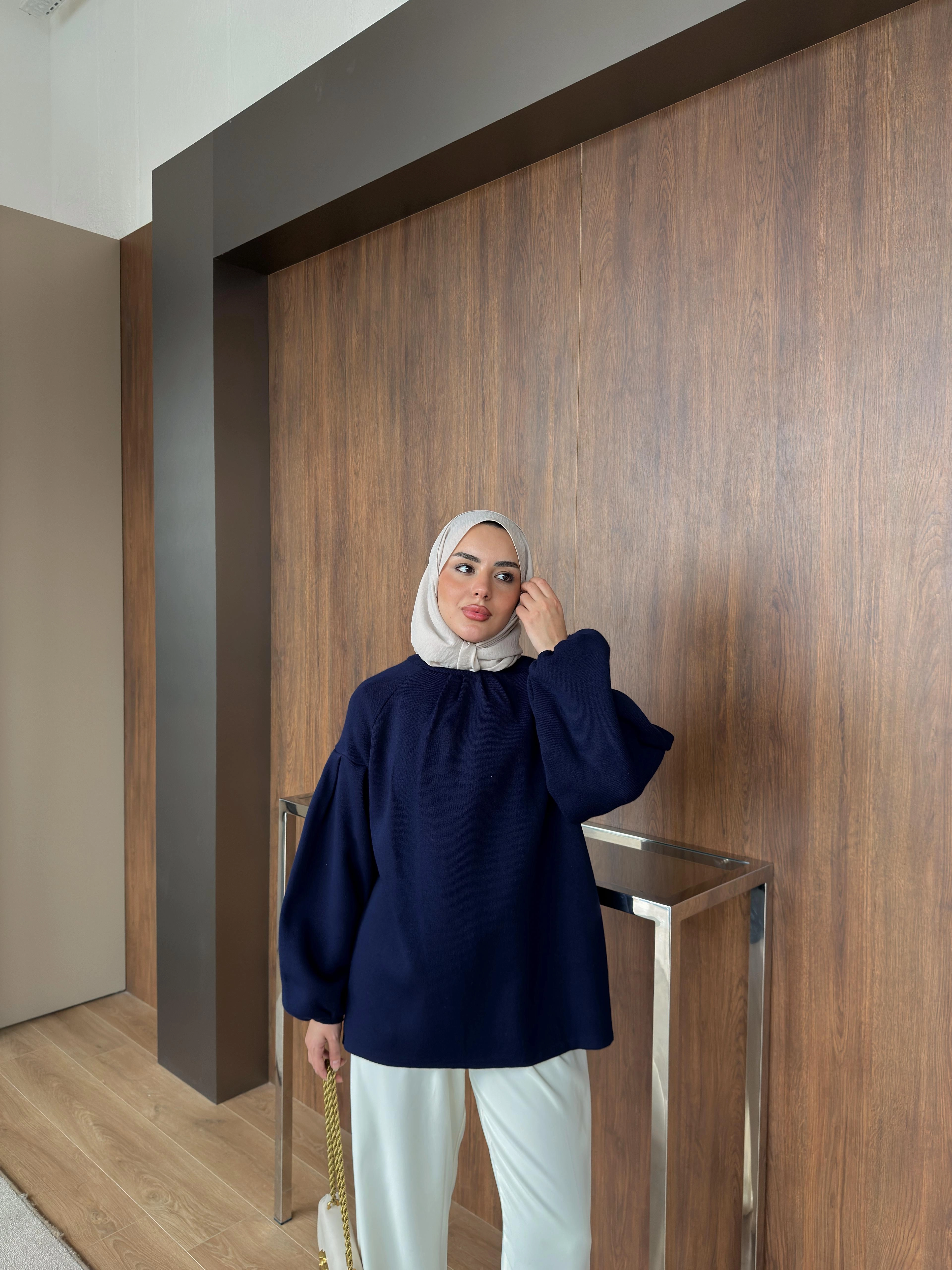 LACİVERT  LUNA TRİKO TUNİK 2512