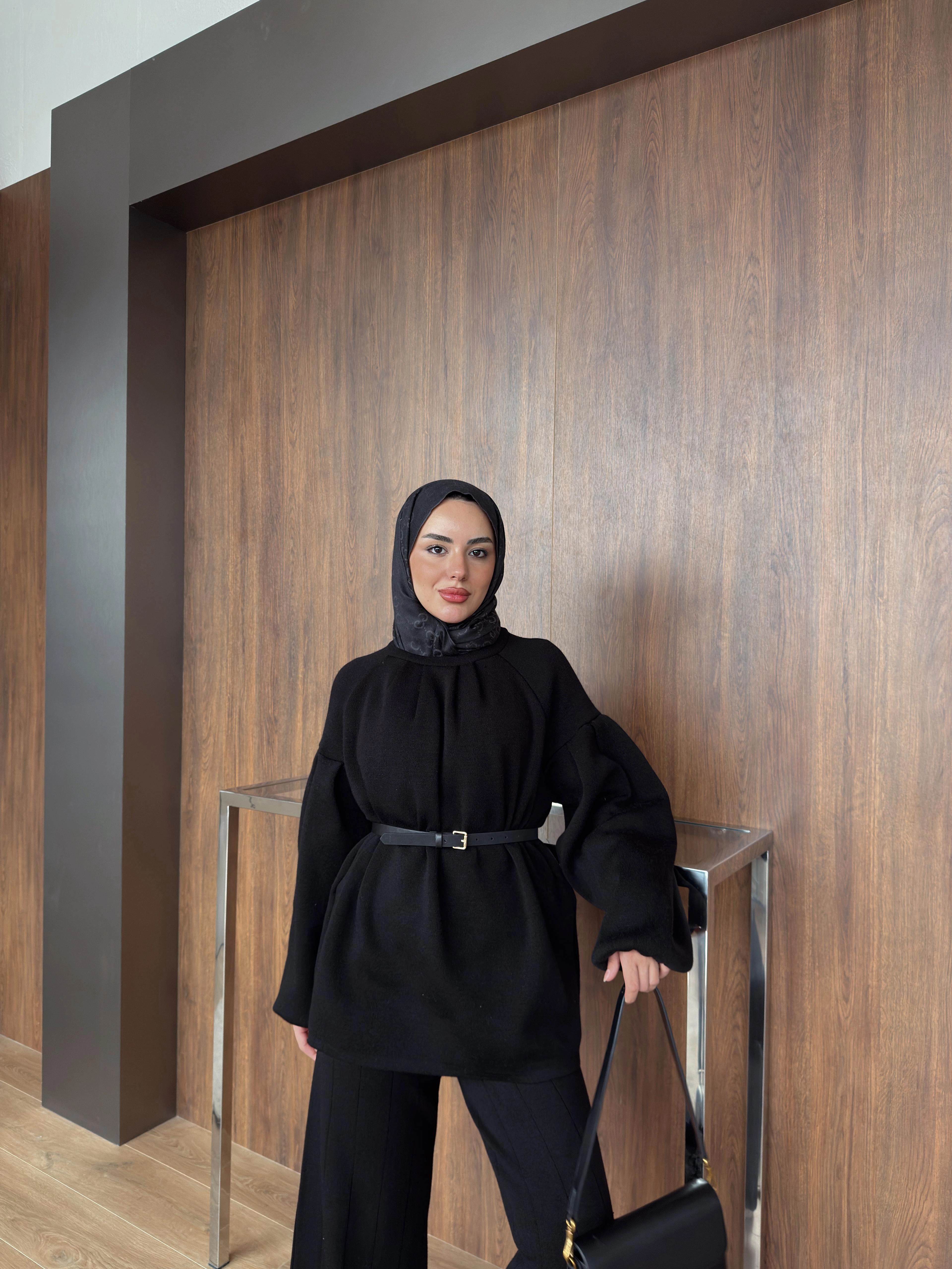 SİYAH  LUNA TRİKO TUNİK 2512