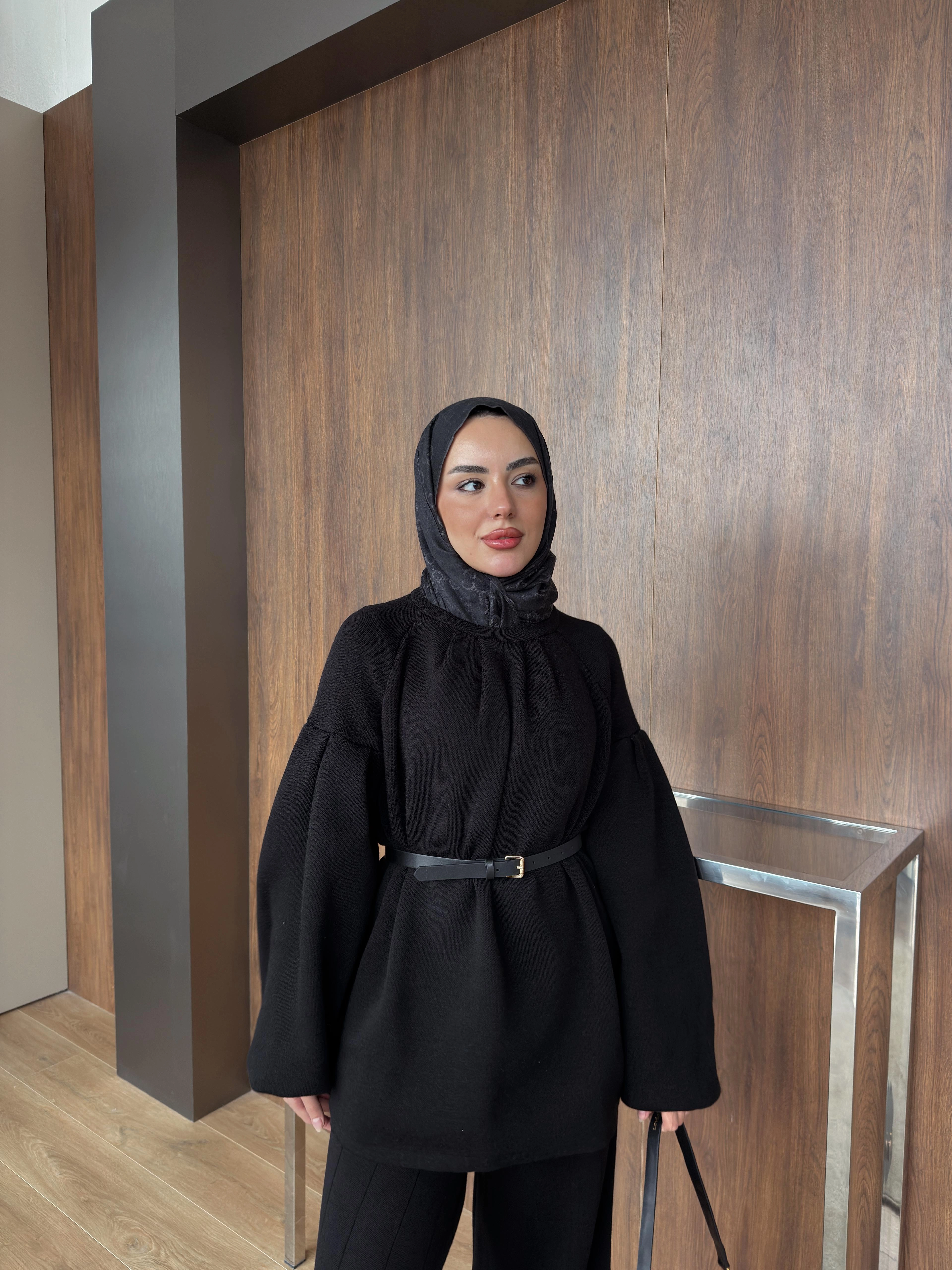 SİYAH  LUNA TRİKO TUNİK 2512