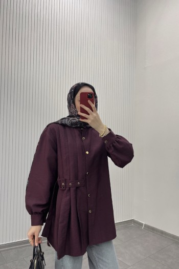 Bordo Sera Kemer Detay Gömlek