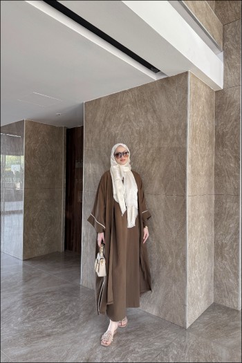 Kahve Keten Abaya