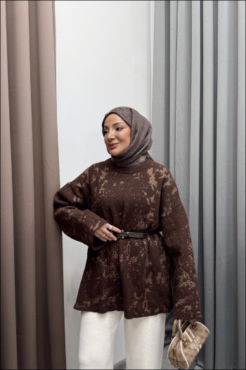Kahve Lenora Angora Kazak