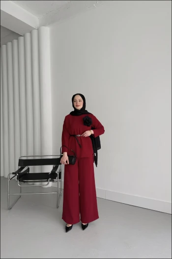 Bordo Lana Basic Krep Takım