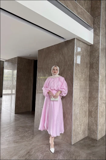 Pembe Darian Balon Kol Etekli Takım