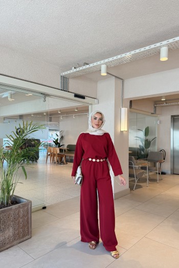 Bordo Lana Basic Krep Takım