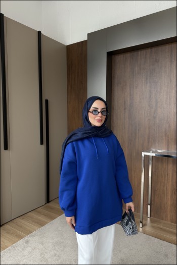 Lacivert Lily Kapüşonlu Sweatshirt