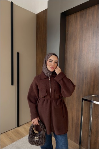 Acı Kahve Mariana Angora Hırka