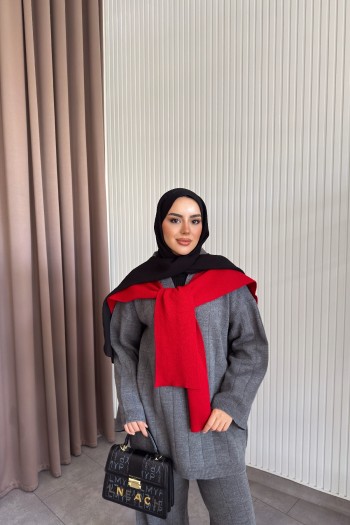 Kırmızı Şal Atkı