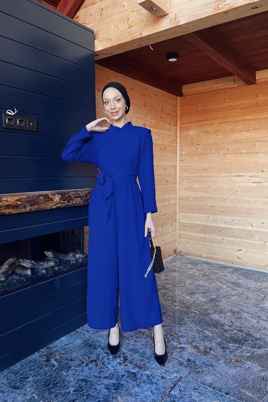 Saks Beli Lastikli Vatkalı Tulum