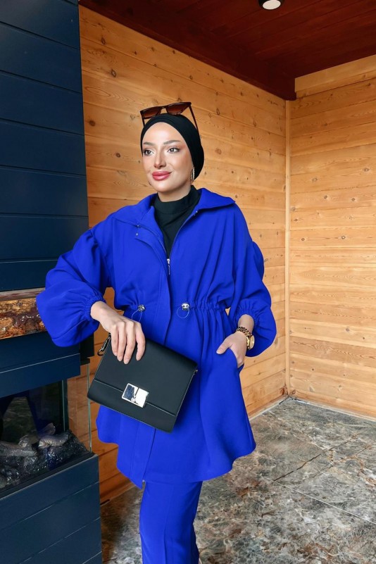 Saks Mavisi Naturel Tünelli Patlı Takım