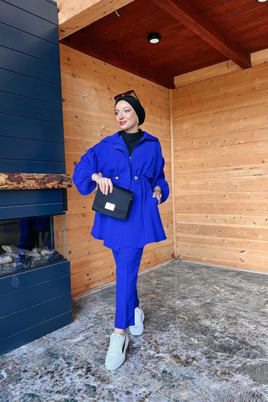 Saks Mavisi Naturel Tünelli Patlı Takım