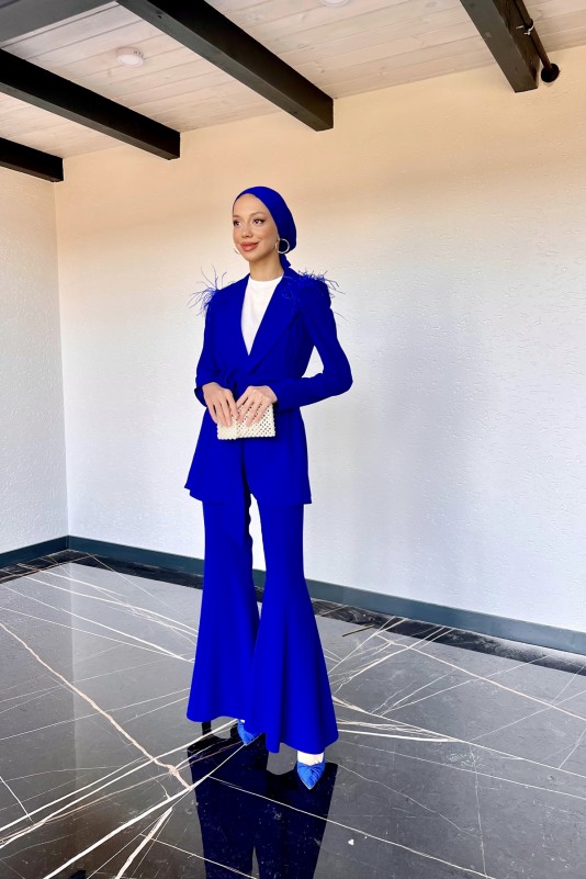 Saks Tüy Detaylı Takım