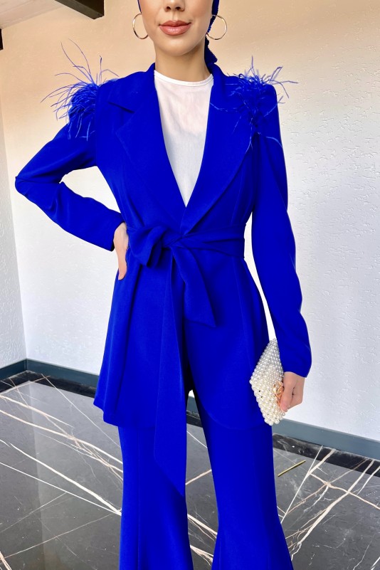 Saks Tüy Detaylı Takım