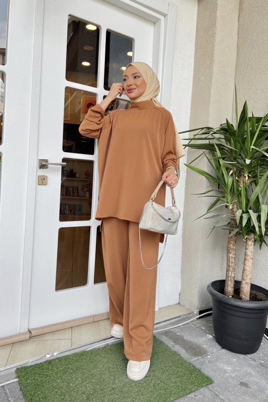 Camel Palazzo Pantolonlu Takım