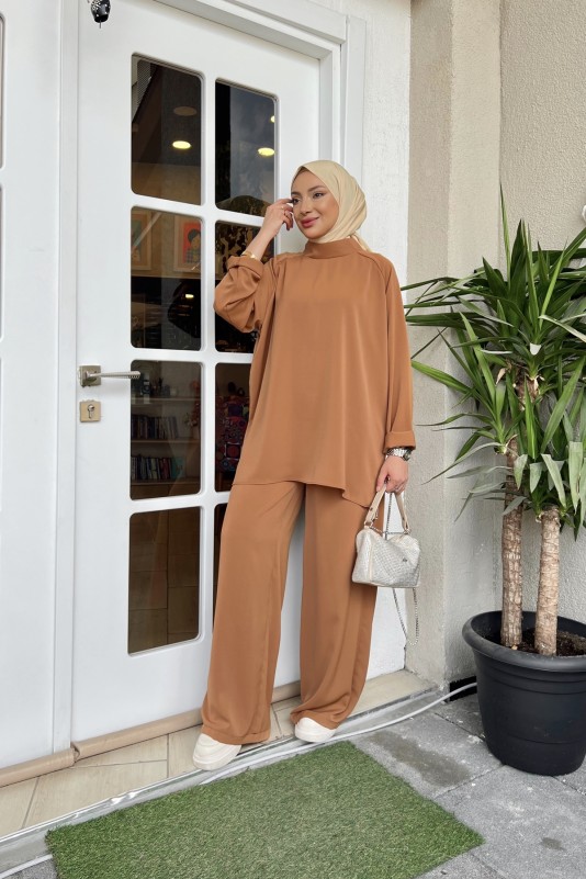 Camel Palazzo Pantolonlu Takım