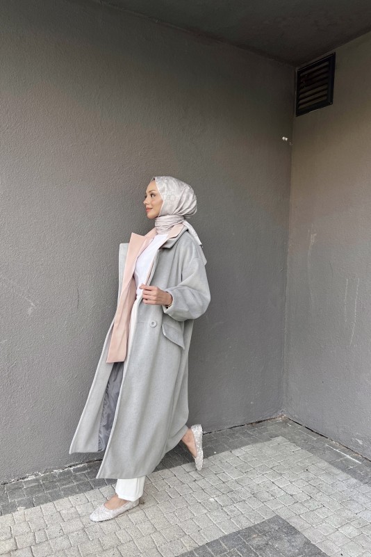 Gri Kaşe Kaban