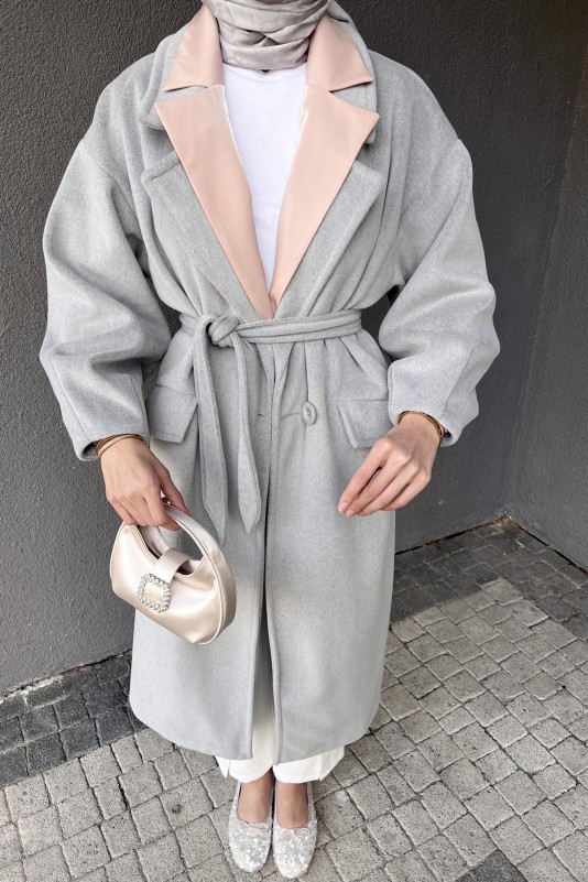 Gri Kaşe Kaban