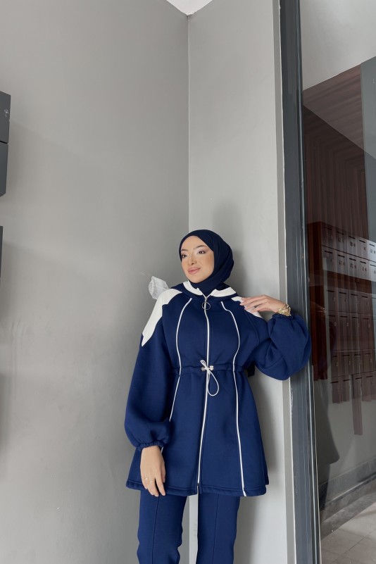 İndigo Garnili Üç İplik Takım