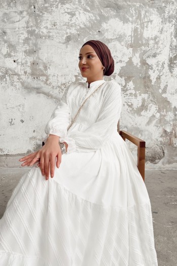 Lisa Elbise -Beyaz
