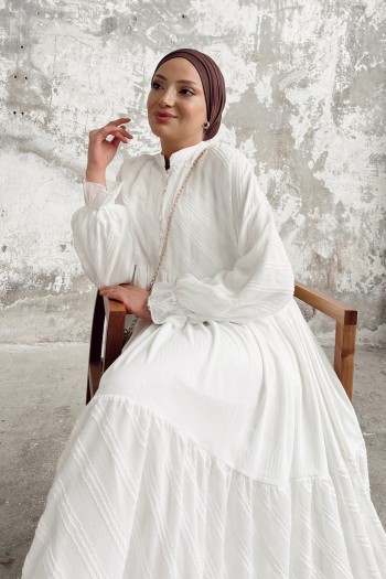 Lisa Elbise -Beyaz