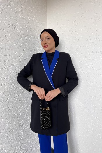 Saks Mavisi Bionce Garnili Krep Takım