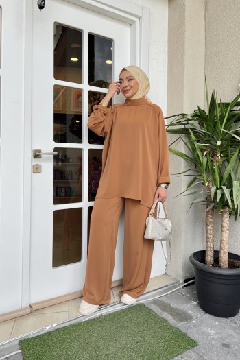 Camel Palazzo Pantolonlu Takım
