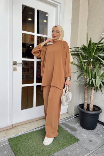Camel Palazzo Pantolonlu Takım