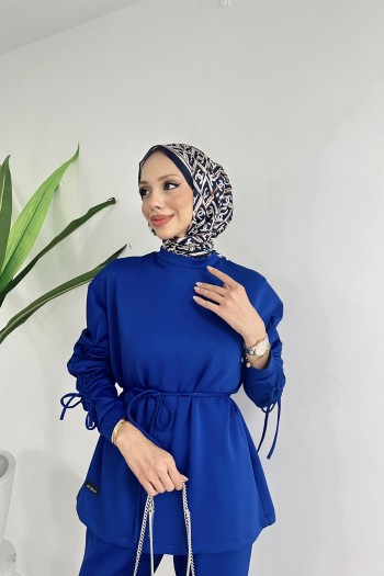 Saks Armiya Kolu Büzgü Detaylı Takım