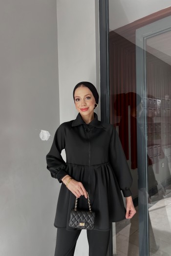 Siyah Fırfılı Scuba Takım